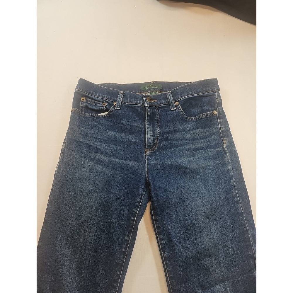 LRL Ralph Lauren Jeans Co Petite Women's Blue Straight Leg Sz 8